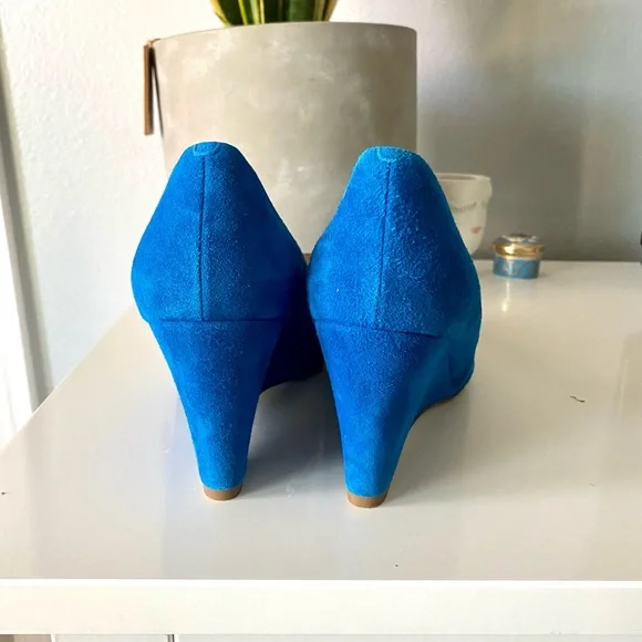 J. Crew Blue Wedges - Picture 2 of 4